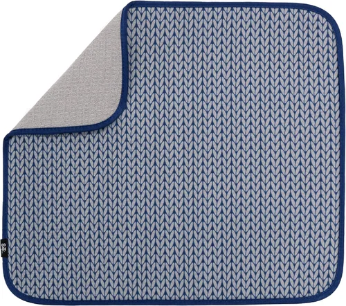 Miniatura 35 de S&T INC. Tapete de microfibra para secado de platos, reversible y absorbente para cocina, de 16 x 18 pulgadas, color negro