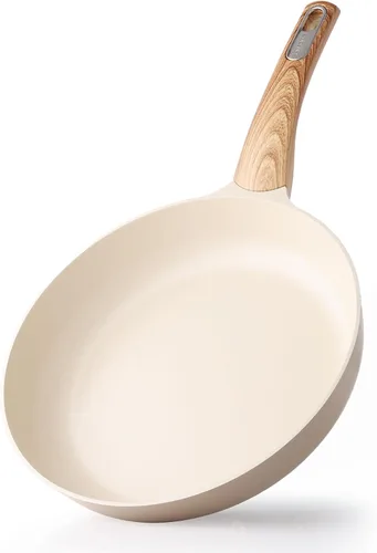 Miniatura 3 de SENSARTE Sartén antiadherente, sartén para huevos, sartén para tortillas, utensilios de cocina saludables, sin PFOA, 8 pulgadas, gris pardo