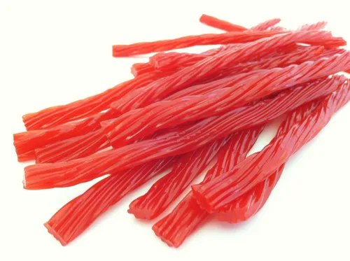 Miniatura 2 de Twists de regaliz de cereza - Caramelo de regaliz de cereza antiguo gourmet sin grasa - Textura suave y masticable con sabor fresco intenso