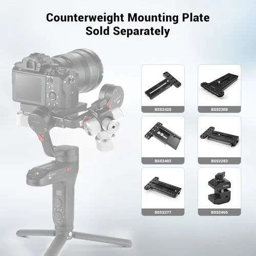 Miniatura 5 de SMALLRIG Contrapeso extraíble 3.53 oz para estabilizadores de cardán DJI Ronin S/Ronin RS 2 / Ronin-SC/Ronin RSC 2 y Zhiyun - AAW2284