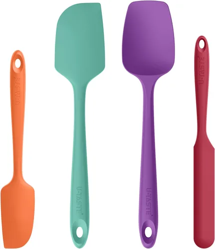 Miniatura 15 de Juego de espátulas de silicona U-Taste con resistencia al calor de 600 grados Fahrenheit (Negro)