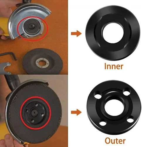 Miniatura 3 de 1934654 Tuerca de bloqueo para sustituye 4.5" 5" 5/8-11 Makita 1934654 193465-4 224568-4 GA4530 9564PC