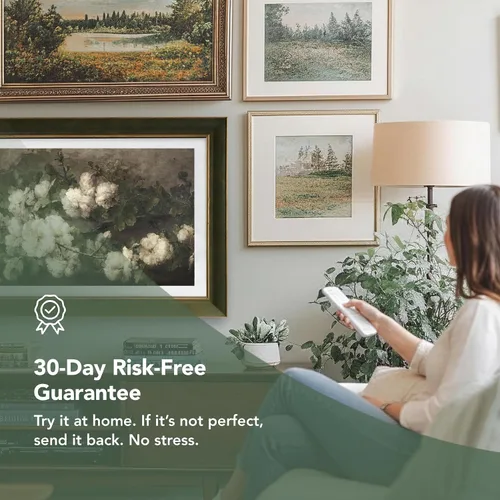 Miniatura 4 de Marco de TV hecho a mano verde Lisboa, compatible solo con Samsung The Frame (se adapta a TV Frame 2021-2025, 32 pulgadas)