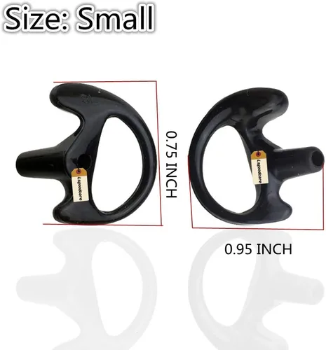 Miniatura 3 de Lsgoodcare 24 piezas de repuesto Earmold oreja izquierda para radio bidireccional tubo acústico auricular – Auriculares de silicona Walkie Talkie