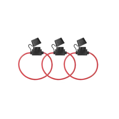 Miniatura 2 de Portafusibles automotrices, 3 piezas en línea calibre 16, fusible estándar 6pcs 10A, cumple con ROHS, IEC 60269