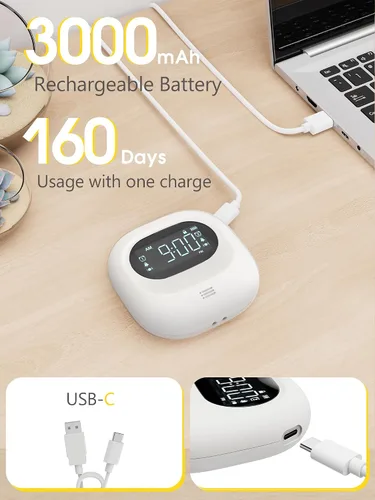 Miniatura 3 de Roxicosly Reloj despertador vibratorio súper fuerte para durmientes pesados, agitador de cama de vibración ajustable debajo de la almohada