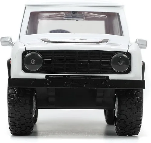 Miniatura 2 de Jada Just Trucks 1:24 1973 Ford Bronco Bridgestone - Portaneumáticos fundido a presión, juguetes para niños y adultos (blanco y rojo)