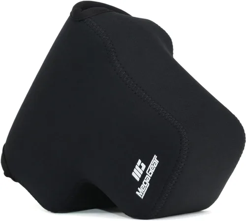 Miniatura 5 de MegaGear Funda de neopreno ultraligera para cámara, con mosquetón, compatible con Sony Cyber-Shot DSC-RX10 IV, DSC-RX10 III - Negro - MG755