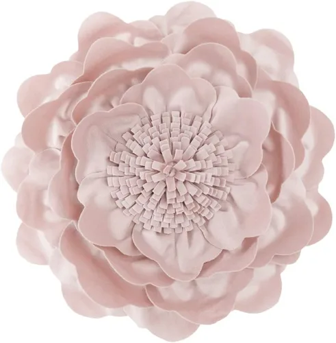 Miniatura 26 de JWH Funda de Almohada con Flores en Relieve Decorativa Floral Cojín Redondo Hecho a Mano para Casa Cama Sofá, 14 Pulgadas, Gris Morado