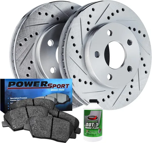 Miniatura 17 de BRAKELABS POWERSPORT Kit de frenos traseros y rotores Pastillas de freno traseras Rotores y pastillas de freno, pastillas y rotores de freno
