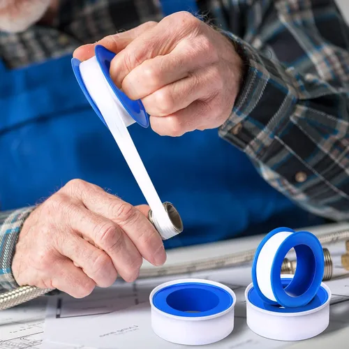 Miniatura 5 de Pushglossy 50 rollos de cinta de PTFE de 1/2 x 520 pulgadas, sellador impermeable, cinta de plomería para cabezal de ducha, reparación de sellado