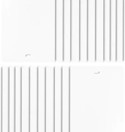 Miniatura 18 de DALIX - Láminas de repuesto para persianas verticales de PVC, curvadas, lisas, color marfil, 82.5 x 3.5 (paquete de 2)