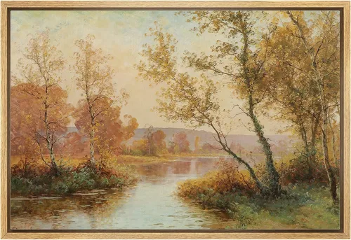 Miniatura 11 de SIGNLEADER Impresión en Lienzo Enmarcado Arte de Pared Prado Cálido de Verano con Flores Silvestres Ilustraciones Florales Vibrantes Arte Moderno