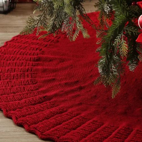 Miniatura 13 de NIBESSER Falda blanca para árbol de Navidad, falda de árbol de piel sintética de 48 pulgadas, alfombra de árbol de lentejuelas con plumas doradas