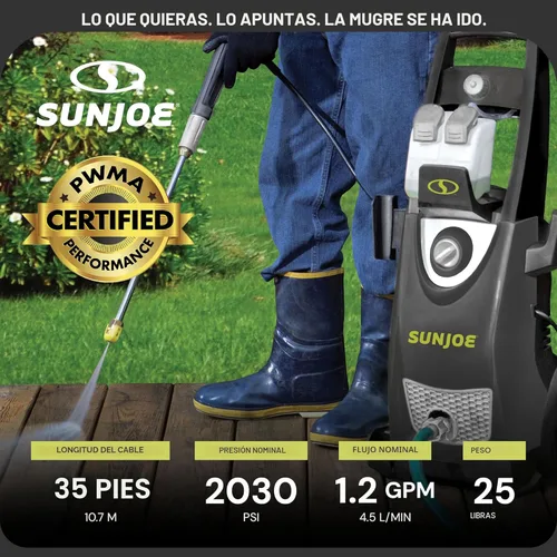 Miniatura 5 de Sun Joe SPX3000 2030 Max PSI 1.76 GPM 14.5-AMP Lavadora eléctrica de alta presión, limpieza automóviles / cercas / patios
