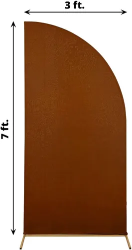 Miniatura 145 de Efavormart - Juego de 4 fundas de elastano beige para arco de media luna, fundas de telón de fondo Chiara de 2.5 pies a 7 pies para escenarios