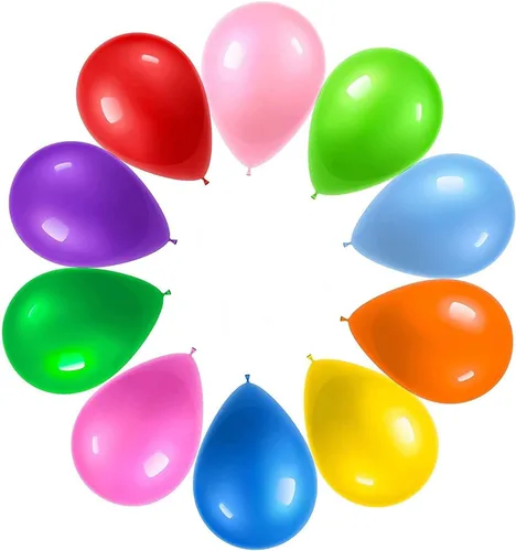 Prextex 300 globos de fiesta de colores surtidos, 12 pulgadas, 10 colores del arco iris, paquete a granel de globos de látex fuertes para