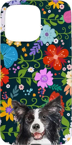 Miniatura 30 de Funda para iPhone 14 Border Collie Ditsy Flower Floral Pattern para mujer