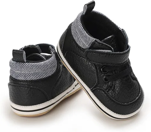 Miniatura 3 de E-FAK Zapatos de bebé para niños y niñas, zapatillas para bebés, suela de goma antideslizante, zapatos de cuna para primeros pasos de niños pequeños