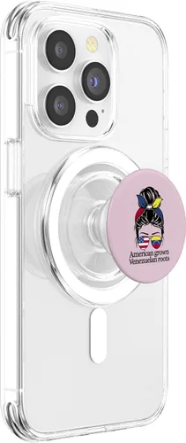Miniatura 3 de Venezuela Heritage American grown with Venezuelan Roots PopSockets MagSafe PopGrip for iPhone