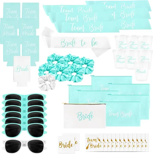 Kit de 56 piezas de regalos para despedida de soltera, regalos de propuesta de dama de honor y accesorios para novias | Decoraciones de novia del