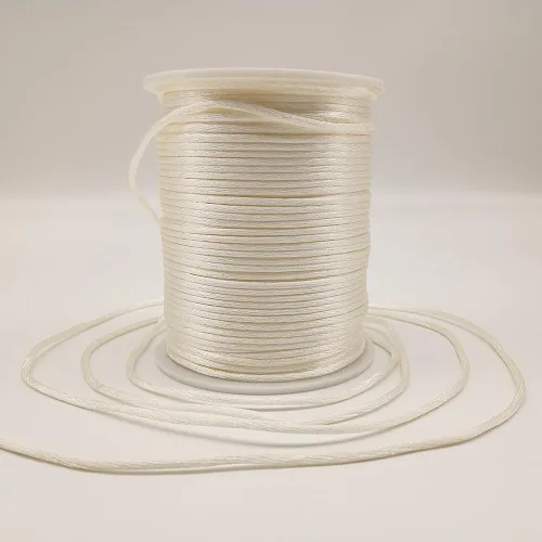Miniatura 12 de 2 mm 330 Pies de Cordón de Nylon Satinado para Hacer Joyería, Pulseras, Collares, Hilo para Enhebrar, Rattail, Macramé, Kumihimo, Nudo Chino