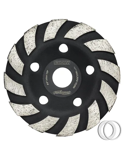 Miniatura 7 de CRALY Muela abrasiva de hormigón de 7 pulgadas para amoladora angular, 5/8 pulgadas Arbor Turbo Diamond Cup Rectificadora para mármol, piedra