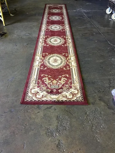 Miniatura 7 de Deir Debwan Alfombra tradicional Aubusson con diseño floral largo de 330.000 puntos, diseño 602 (31 pulgadas x 15 pies 8 pulgadas)