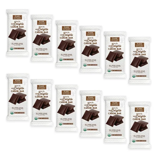 Miniatura 11 de Missy J's Organic Carob Dark Delights - Barra de caramelo de café sin azúcar, 3 onzas, paquete de 12 unidades, vegano, sin gluten y cafeína