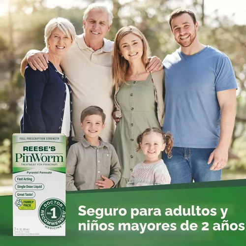 Miniatura 6 de REESE'S PINWORM Líquido medicinal para toda la familia, fuerza de prescripción completa, 2 onzas, # 1 recomendado por el médico, desparasitante