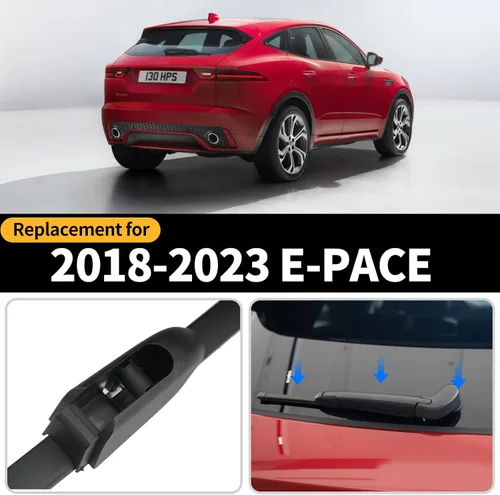 Miniatura 2 de Conjunto de Escobilla Limpiaparabrisas Trasera, Escobillas Limpiaparabrisas del Parabrisas Trasero Accesorios del Brazo de Repuesto para Jaguar