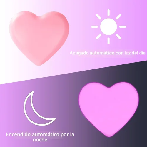 Miniatura 2 de INZU Luces nocturnas enchufables a la pared, luz nocturna LED para niños, bonita luz nocturna con sensor automático de atardecer a amanecer, luz Rosa