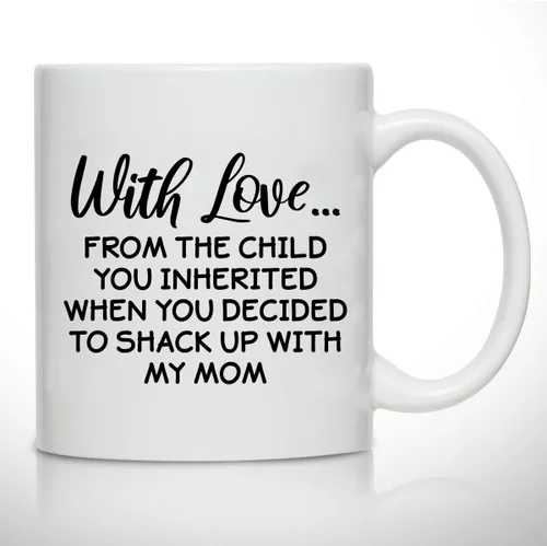 DU VINO Taza de café novedosa para padrastro, el niño que heredaste, idea de regalo para padrastros, el mejor regalo para padrastro, regalo para el