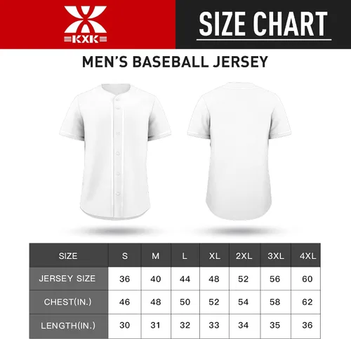 Miniatura 5 de KXK Camiseta de béisbol en blanco para hombre, casual, con botones, manga corta, uniforme deportivo de equipo activo