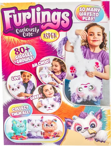 Miniatura 8 de Furlings Aspen - Juguete de peluche interactivo de 13 pulgadas, más de 80 sonidos y animaciones, regalo para niñas y niños mayores de 3 años