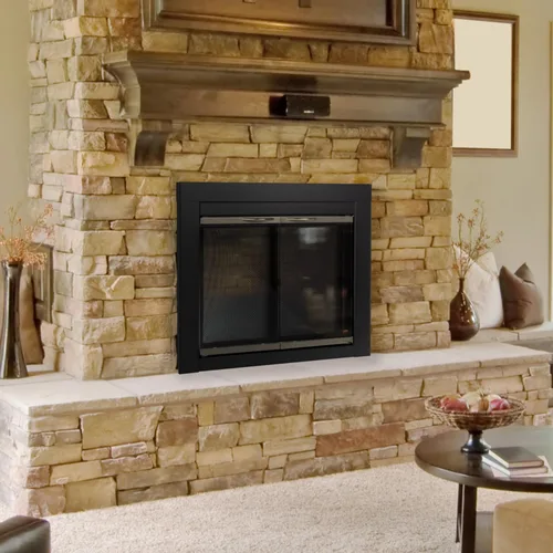 Miniatura 2 de Pleasant Hearth AP-1130 Alsip - Puerta de vidrio para chimenea, color negro., AP-1131