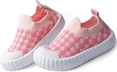 SEBELLST Zapatos de bebé para niños y niñas, zapatillas antideslizantes y transpirables, suela plana de goma suave, zapatillas de malla casual para