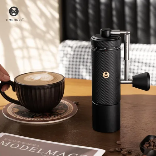 Miniatura 7 de Timemore S3 Molinillo de café manual - Ajuste externo con rebaba patentada de acero inoxidable Molinillo de café manual de alta precisión Negro