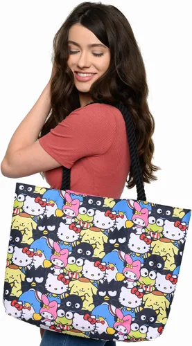 Miniatura 9 de Hello Kitty and Friends Tote My Melody Keroppi Chococat Tuxedo Sam Print Bag, Varios
