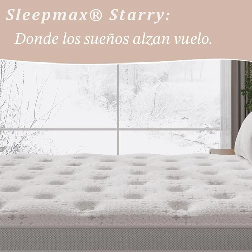 Miniatura 7 de Sleepmax Colchón tamaño Queen de 14 pulgadas – Colección Hotel-Colchón híbrido alivio del dolor – Soporte extra lumbar y cadera – Cama de gel