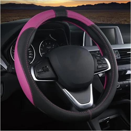 Miniatura 7 de BESULEN Funda para volante de automóvil, protector de volante de cuero suave, fundas universales antideslizantes para volante, agarre cómodo