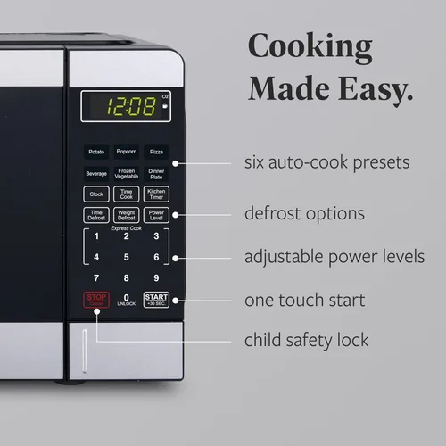 Miniatura 3 de Farberware - Horno microondas de encimera de 0.7 pies cúbicos – 700 vatios de potencia, configuraciones de cocción automática, descongelación, fácil