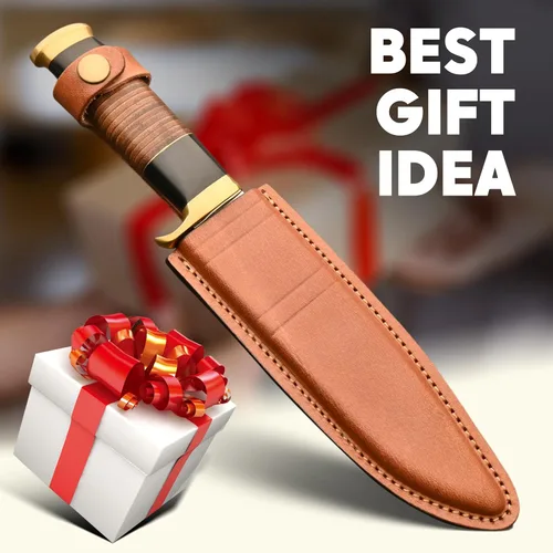 Miniatura 4 de Cuchillo Bowie Crocodile Dundee de 18" - Hoja Fija - Supervivencia - Cuchillo de Caza - Cuchillo Táctico con Funda para Acampada, Exterior, 18" Paka