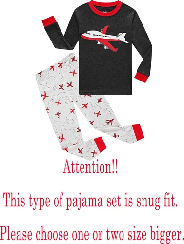 Miniatura 2 de Family Feeling - Conjunto de 2 piezas de pijama de Navidad a rayas para niños y niñas, 100% algodón