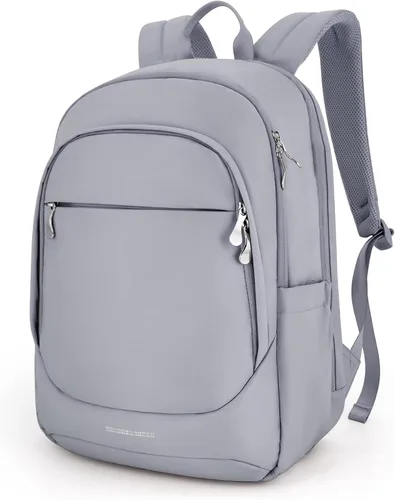 Miniatura 11 de LIGHT FLIGHT Mochila de viaje para laptop para mujer, mochila de 15.6 pulgadas con orificio de carga USB, resistente al agua, mochila negra de gran