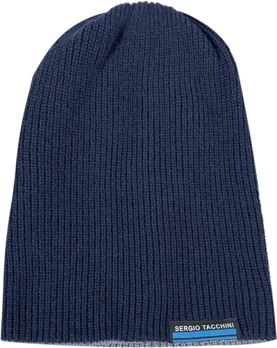 Miniatura 7 de CLAPE Gorro holgado unisex con puños, gorro de punto de calavera lisa para hombres y mujeres, de doble capa para invierno, gorro térmico de invierno
