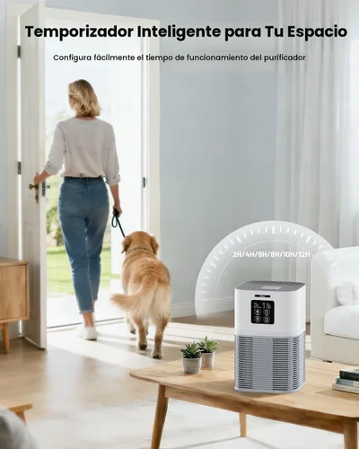Miniatura 8 de Purificador de aire para habitación grande de hasta 350 pies cuadrados, filtro HEPA VEWIOR H13 con 6 ajustes de temporizador, aromaterapia
