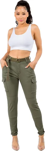Miniatura 5 de TwiinSisters - Pantalones de deporte para mujer con cinturón a juego, talla S a 3X