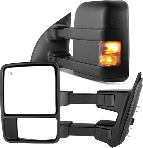 Miniatura 11 de YITAMOTOR Espejos de remolque compatibles con Ford F250 F350 F450 F550 Super Duty 2008-2016, señal de giro LED con calefacción eléctrica, manual