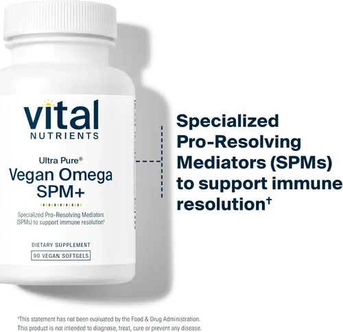 Miniatura 3 de Vital Nutrients Ultra Pure Vegan Omega SPM+ - Suplemento de omega-3 para mediadores de resolución profesional especializados veganos (SPM) - Alivio
